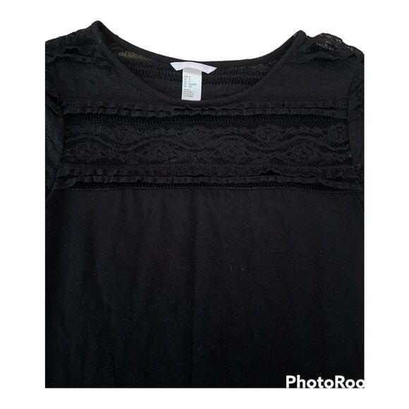 ⚡️ H&M Black Lace Top Blouse ~ Size S ⚡️ - Picture 3 of 4